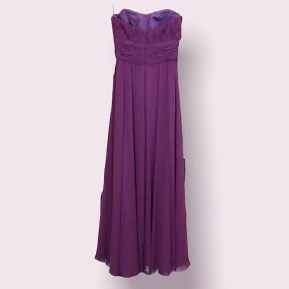 Mori Lee Strapless Flowy Maxi Evening Prom Dress - Picture 2 of 13